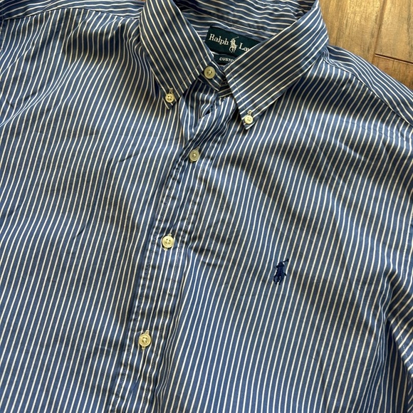 Polo Ralph Lauren Stripe Poplin Long Sleeve Woven Shirt - Picture 2 of 6